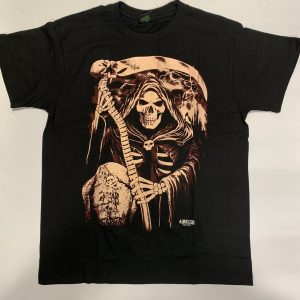 Gothic Designs Graveyard Grim Reaper Lighting Spooky Gothic T-shirt