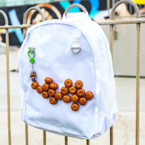 Gothic / Alternative White & Clear Window Backpack (42cm) (White)