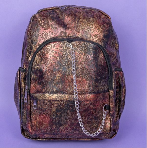 Gothic Style Rustic Skulls & Roses Backpack (Brown/Rustic/Pattern) (42cm)