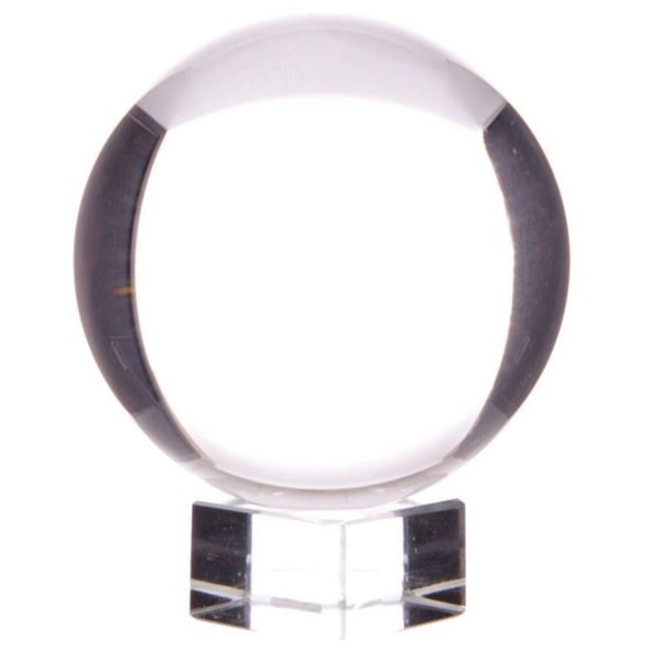 Crystal Ball with Glass Stand & Gift Box (7.5cm) (Glass) (Medium)