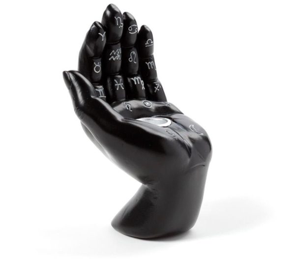 Mantric Hand/Tarot Hand Palm Incense Cone Burner (11.5cm) (Black/White) - Image 4