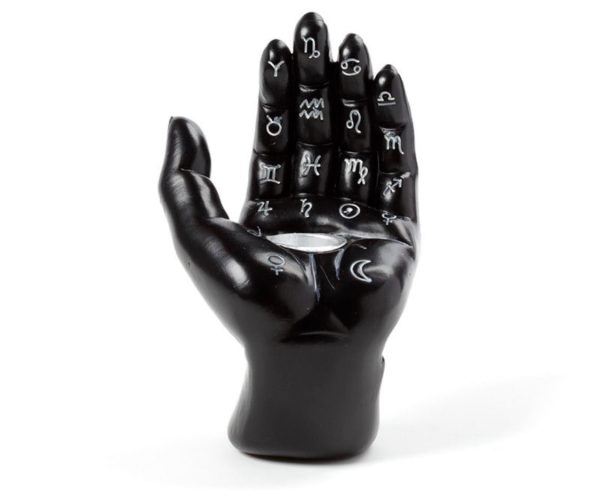 Mantric Hand/Tarot Hand Palm Incense Cone Burner (11.5cm) (Black/White) - Image 5