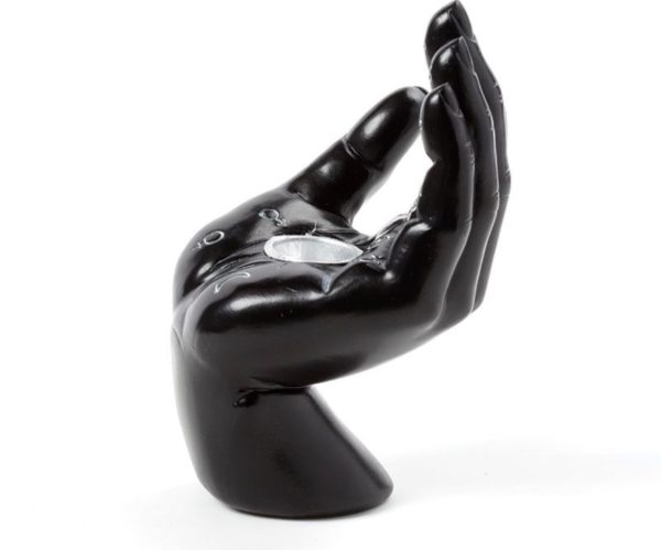 Mantric Hand/Tarot Hand Palm Incense Cone Burner (11.5cm) (Black/White) - Image 7