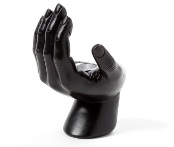 Mantric Hand/Tarot Hand Palm Incense Cone Burner (11.5cm) (Black/White) - Image 8