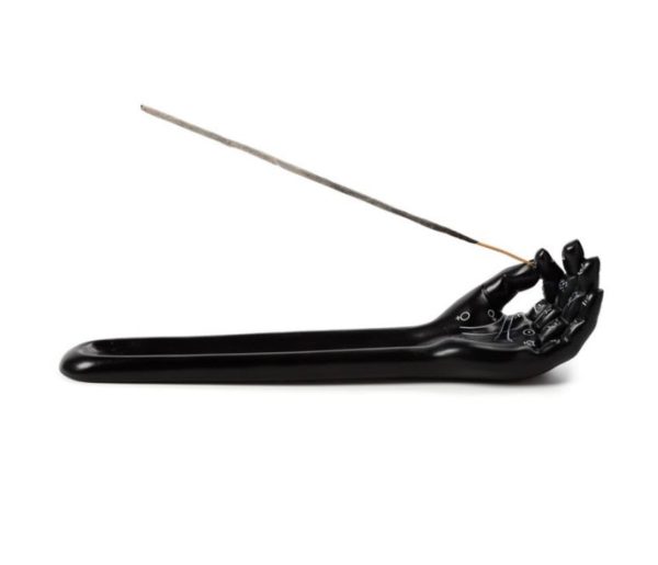 Mantric Hand/Tarot Hand Palm Ashcatcher Incense Stick Burner (Black) - Image 2
