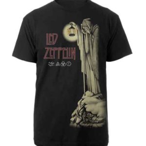 Led Zeppelin© "Lantern Hermit“ Official Band T-shirt (Unisex) (Black/White/Red)