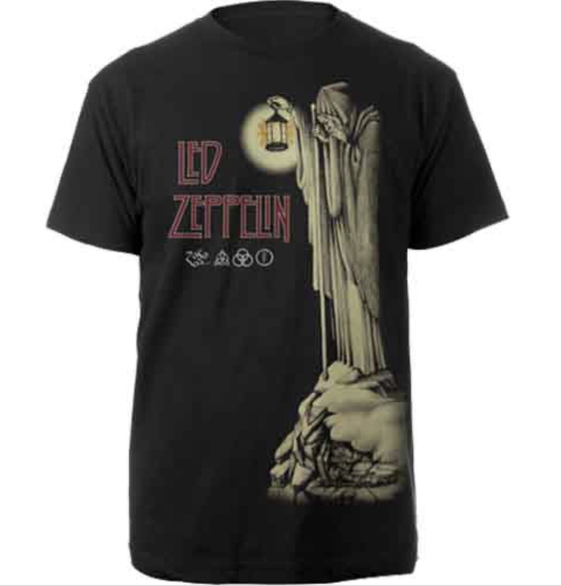 Led Zeppelin© "Lantern Hermit“ Official Band T-shirt (Unisex) (Black/White/Red)