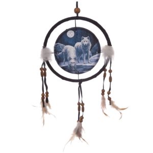 Lisa Parker© DCPA06U Warriors of Winter Wolf Dreamcatcher (16cm) (Blue/White) (Small)