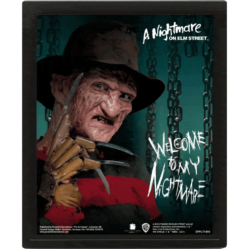 A NIGHTMARE ON ELM STREET© (CHAINS) - Framed 3D Poster (25cm x 20cm)