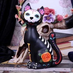 Nemesis Now©  “Sugar Kitty” Day of the Dead Cat Ornament Statue Figurine (26cm)