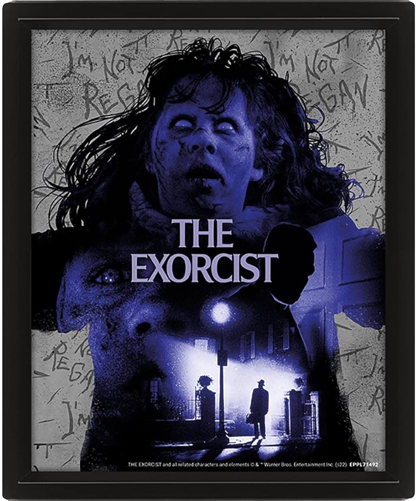 The Exorcist© "EXORCISM" 3D Framed Poster (25cm x 20cm) (Purple/Black)