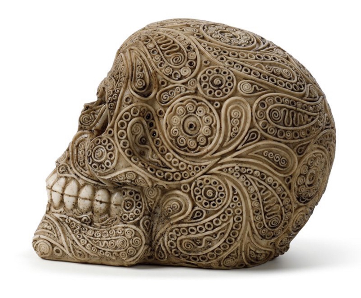 SK370 Intricate Damask Skull (Brown) (11.5cm) - Image 7