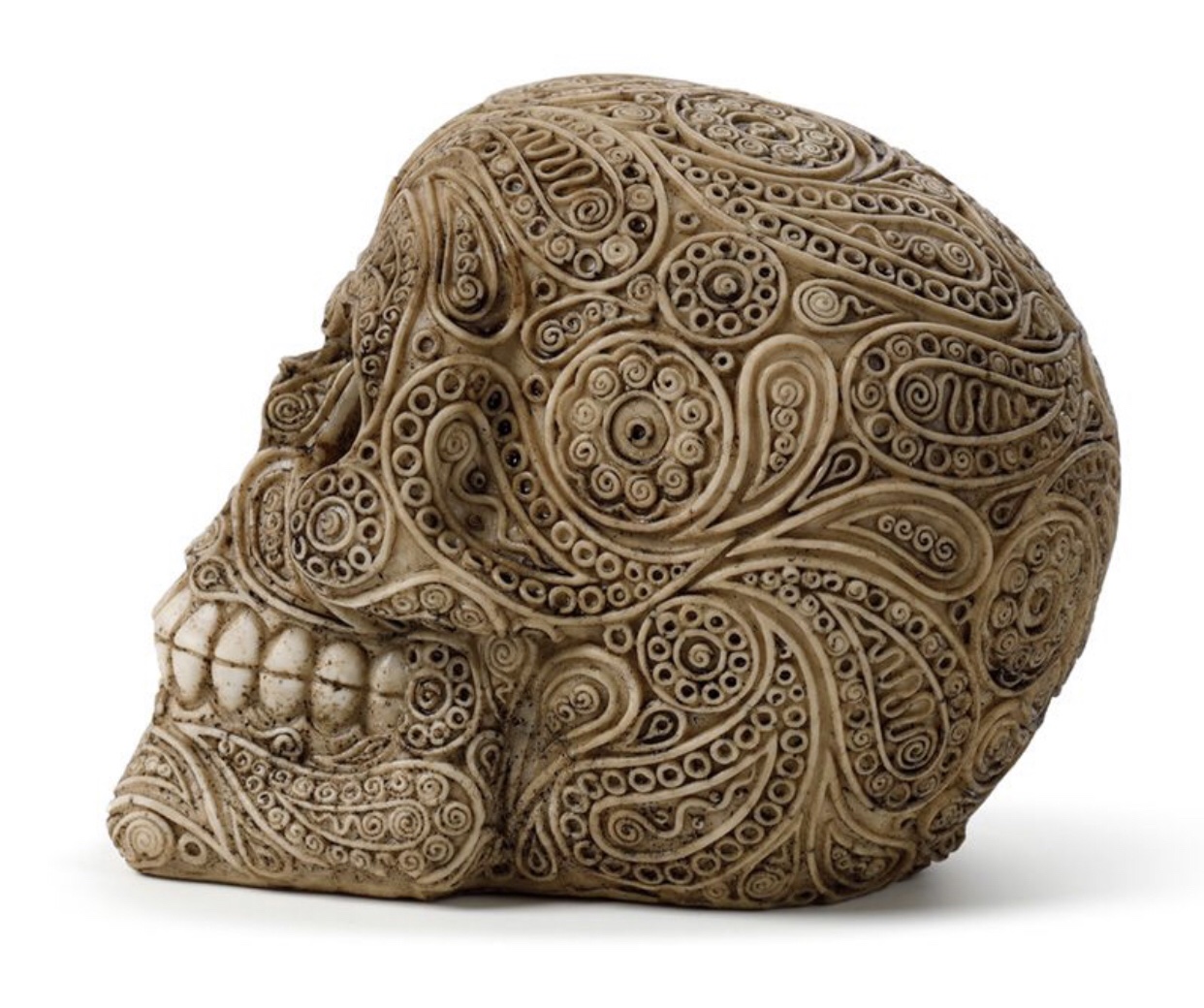 SK370 Intricate Damask Skull (Brown) (11.5cm) - Image 9