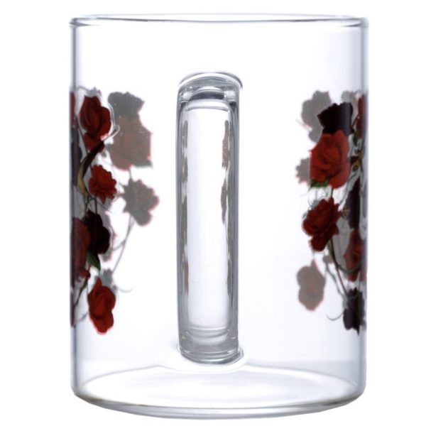 GMUG06 Skulls and Roses Glass Mug (350ml) - Image 4