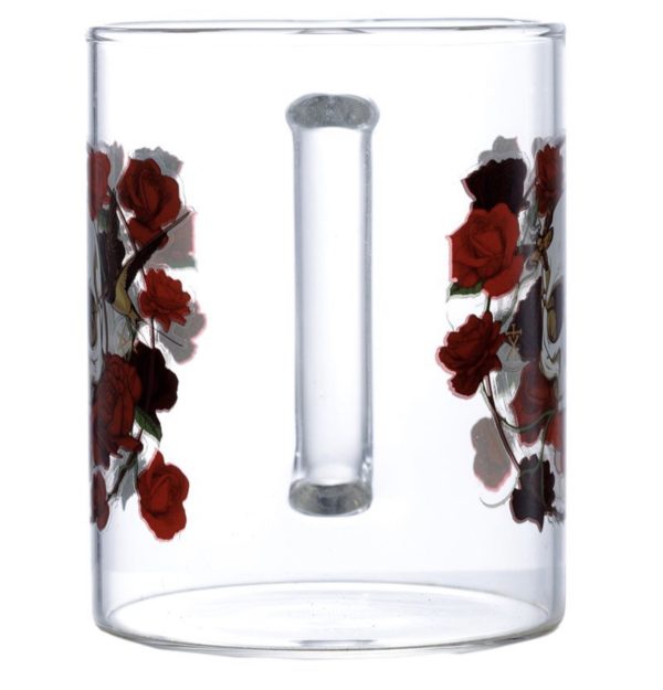 GMUG06 Skulls and Roses Glass Mug (350ml) - Image 3