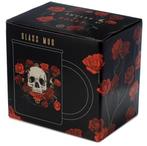 GMUG06 Skulls and Roses Glass Mug (350ml) - Image 5