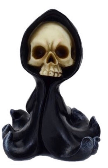 SK359 The Reaper Mini Skull Skeleton Cartoon Grim Reaper (9cm) (Black/Bone) - Image 3