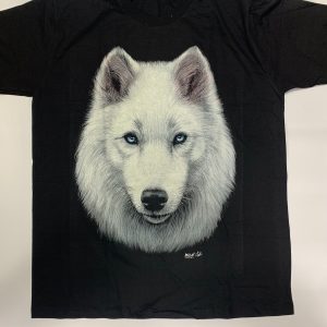 Gothic Designs Snow Adventure Husky Huskies Pack Family Gothic T-shirt (Black/White) (Double Sided)