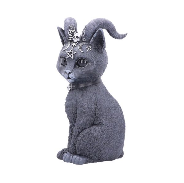 Nemesis Now©  "Pawzpuh" Cult Cuties Cat Satanic Horns Silver Occult Style (24cm) (Large) - Image 4