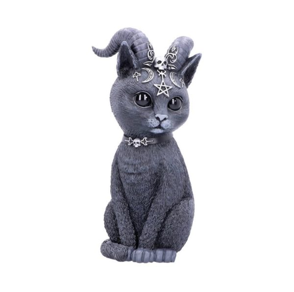 Nemesis Now©  "Pawzpuh" Cult Cuties Cat Satanic Horns Silver Occult Style (24cm) (Large) - Image 3