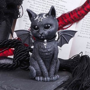 Nemesis Now© Cult Cuties©  Malpuss Cat with Bat Wings Winged Occult Cat Figurine (10 cm)