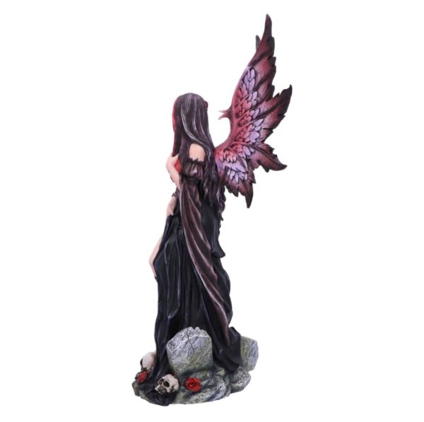Nemesis Now© “Rose” Gothic Lady With Rose Sitting On Rocks Buried with Skulls(39cm) - Image 7