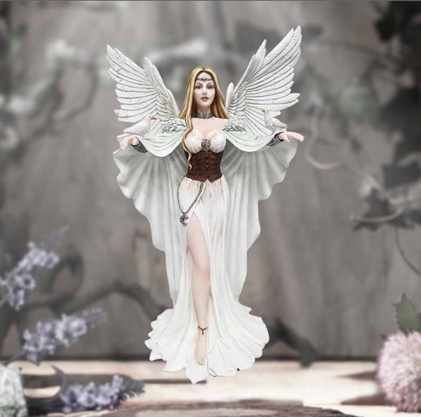 Nemesis Now© Leora Fairy & Doves Birds Fairy Figurine Statue Ornament (37.5cm) (White)