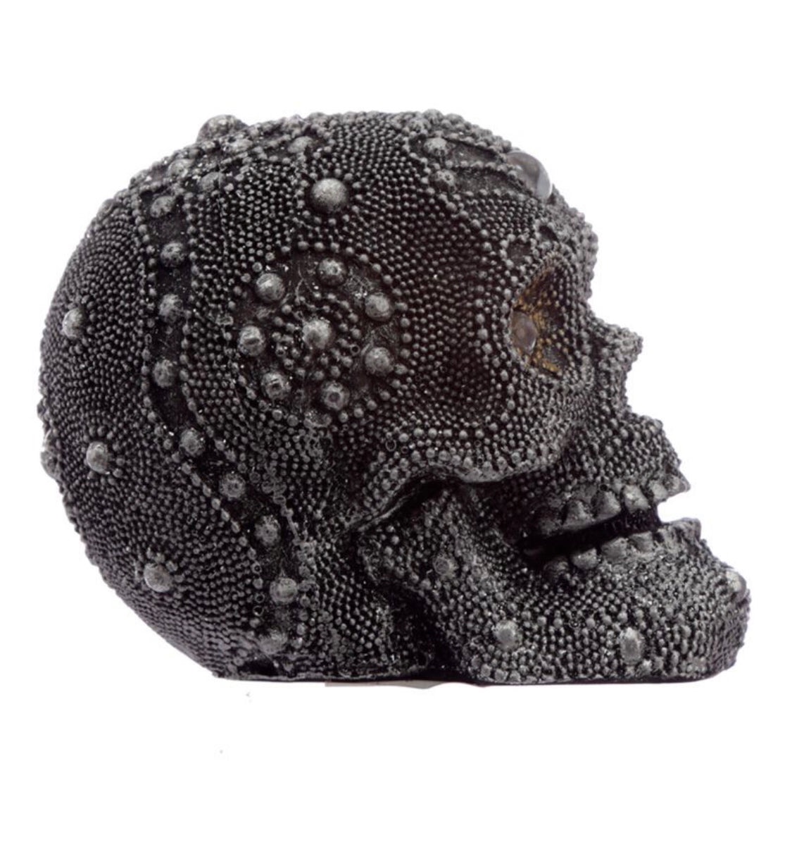 Skull Head Glitter Diamanté Beaded SK295 BATCH35 (Grey) (Small) (6cm) - Image 2