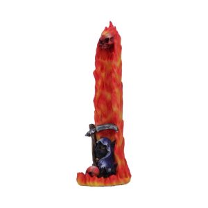 Nemesis Now© Hell Puss Hooded Cat Grim Reaper Flaming Skull Incense Burner (25.4cm)