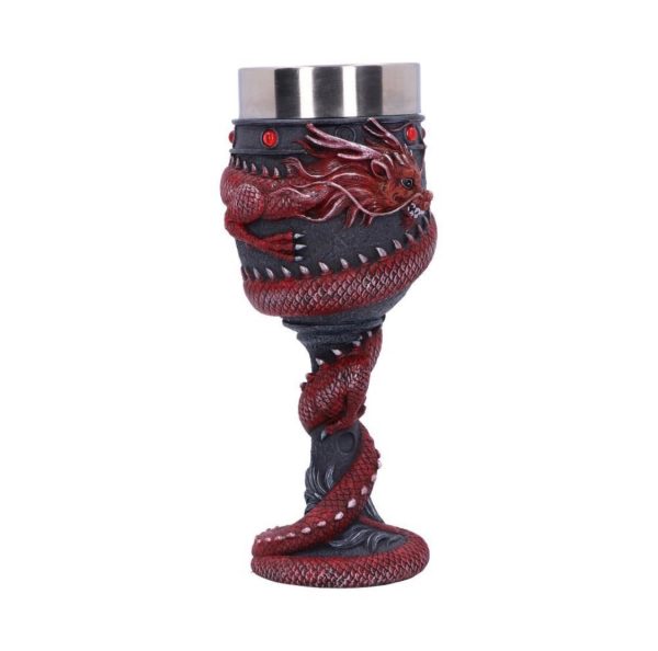 Nemesis Now©  Red Dragon Coil Goblet (20cm) (Black/Red) (Removable Stainless Steel Cup) - Image 6