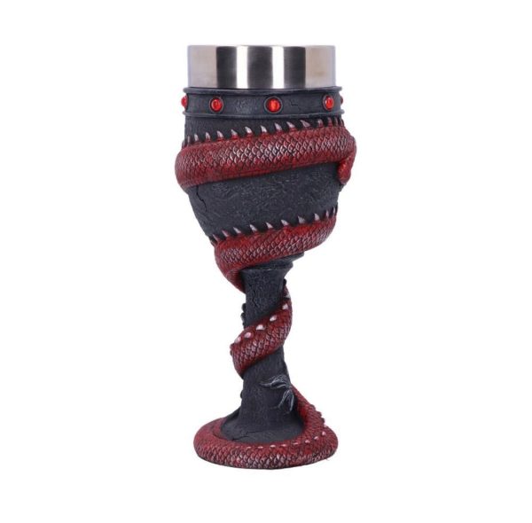 Nemesis Now©  Red Dragon Coil Goblet (20cm) (Black/Red) (Removable Stainless Steel Cup) - Image 5