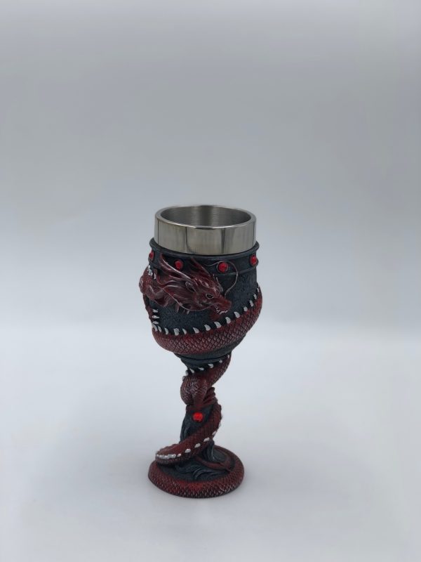 Nemesis Now©  Red Dragon Coil Goblet (20cm) (Black/Red) (Removable Stainless Steel Cup) - Image 10