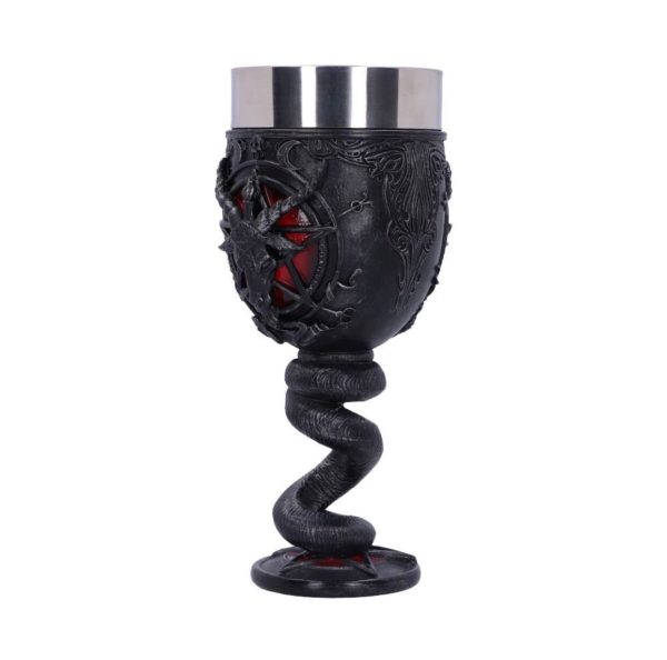 Nemesis Now© "Baphomet Goblet" Occult Pentagram Goat Cobra Snake Goblet (18cm) (Black/Red) - Image 8