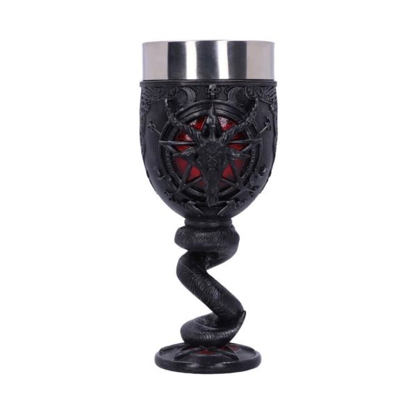 Nemesis Now© "Baphomet Goblet" Occult Pentagram Goat Cobra Snake Goblet (18cm) (Black/Red) - Image 11
