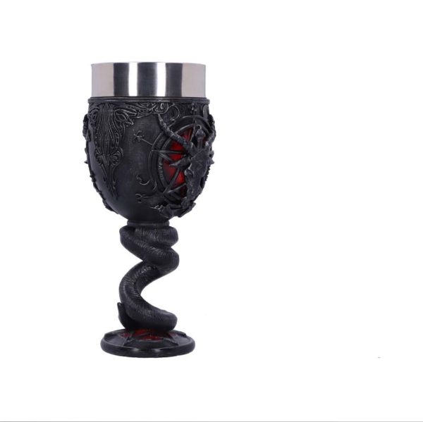 Nemesis Now© "Baphomet Goblet" Occult Pentagram Goat Cobra Snake Goblet (18cm) (Black/Red) - Image 5