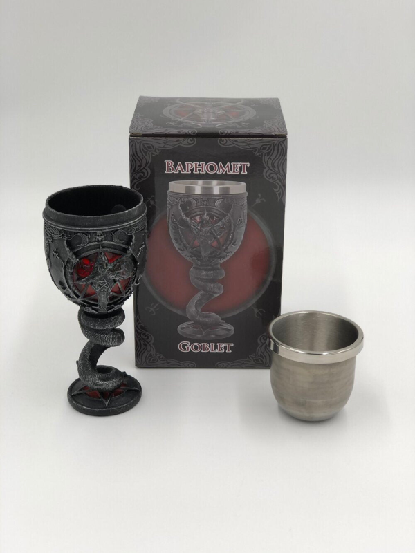 Nemesis Now© "Baphomet Goblet" Occult Pentagram Goat Cobra Snake Goblet (18cm) (Black/Red) - Image 6