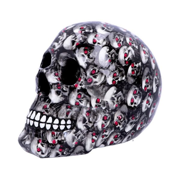 Nemesis Now©  “Bloodshot” Skull Ornament (18cm) (Skull Dip Dye/Red/Grey) - Image 4