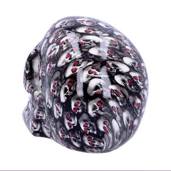 Nemesis Now©  “Bloodshot” Skull Ornament (18cm) (Skull Dip Dye/Red/Grey) - Image 2