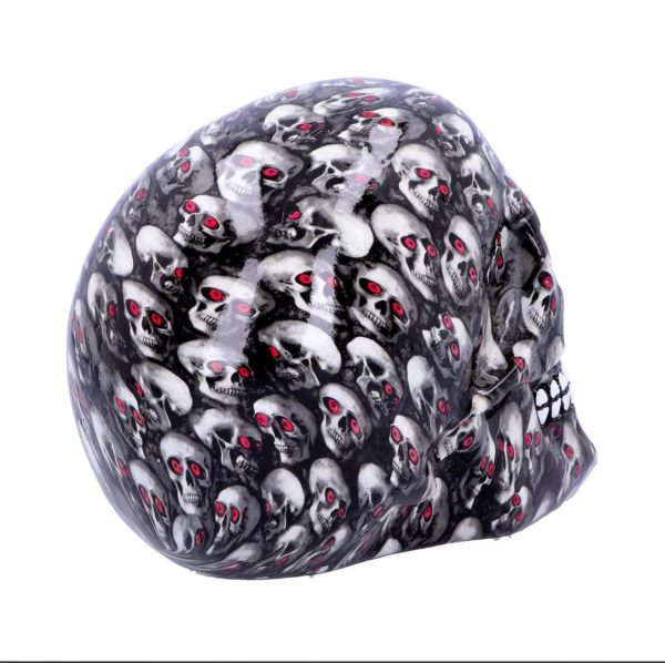 Nemesis Now©  “Bloodshot” Skull Ornament (18cm) (Skull Dip Dye/Red/Grey) - Image 3