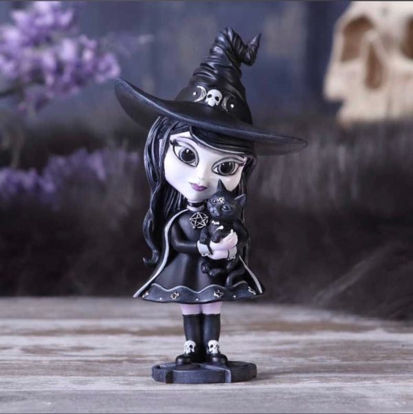Nemesis Now© Cult Cuties© Hexara Witch Figurine Figurine (Hexara) (15cm) (Black/Grey)