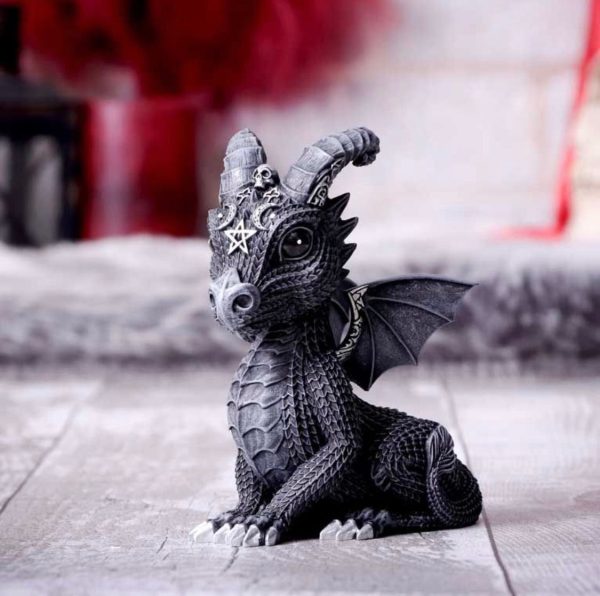 Nemesis Now© Cult Cuties©  Lucifly Occult Dragon Figurine (10.7cm) (Black/Grey)