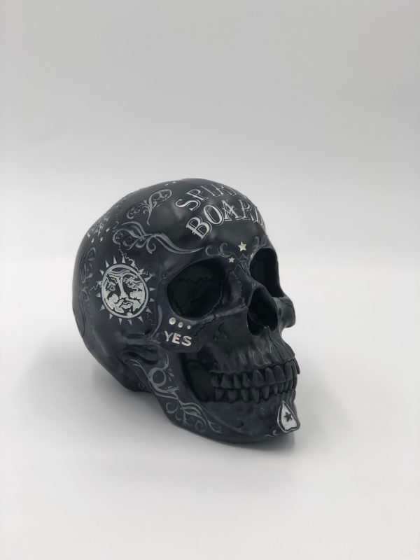 Nemesis Now© B5233S0 Spirit Board Ouija Skull Ornament (20cm) (Black/White) - Image 8