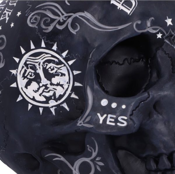 Nemesis Now© B5233S0 Spirit Board Ouija Skull Ornament (20cm) (Black/White) - Image 5