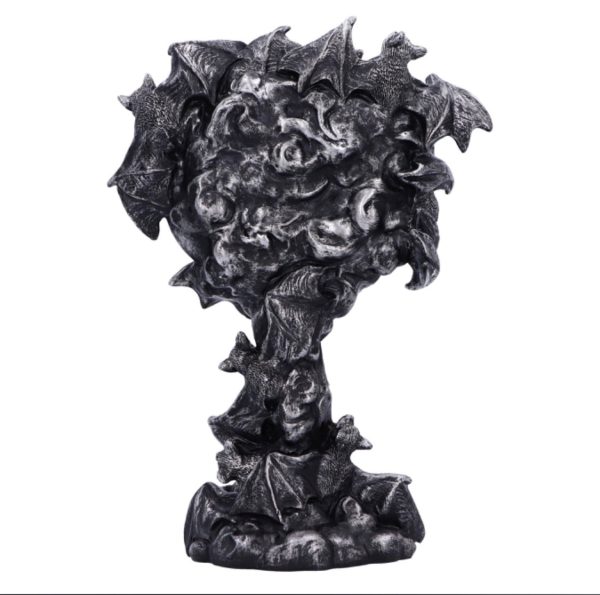 Nemesis Now© “Chiroptera Time” Gothic Style Bat Clock (24cm) (Black/Grey/Gold) - Image 6