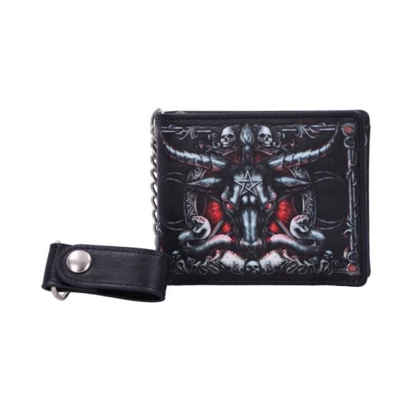 Nemesis Now© B4704P9 “Baphomet Wallet” Occult Pentagram Goat Cobra Snake Wallet with Chain (10cm) - Image 3