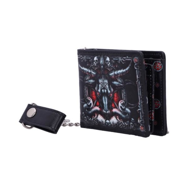Nemesis Now© B4704P9 “Baphomet Wallet” Occult Pentagram Goat Cobra Snake Wallet with Chain (10cm) - Image 4
