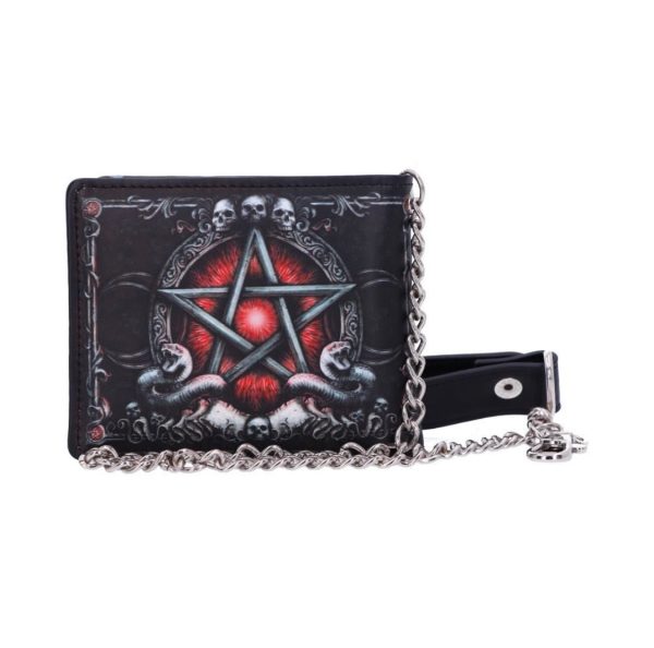Nemesis Now© B4704P9 “Baphomet Wallet” Occult Pentagram Goat Cobra Snake Wallet with Chain (10cm) - Image 5