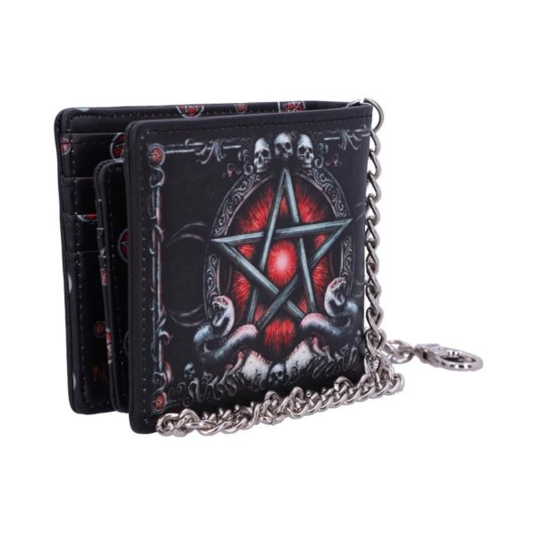 Nemesis Now© B4704P9 “Baphomet Wallet” Occult Pentagram Goat Cobra Snake Wallet with Chain (10cm) - Image 6