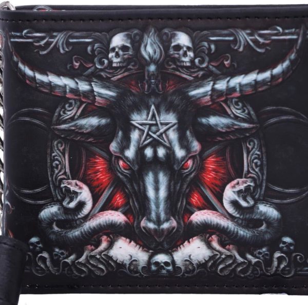 Nemesis Now© B4704P9 “Baphomet Wallet” Occult Pentagram Goat Cobra Snake Wallet with Chain (10cm) - Image 7
