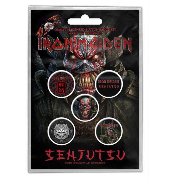 Iron Maiden© Button Badge Pack “Iron Maiden Senjutsu” Official Licensed Band Badges (25mm)
